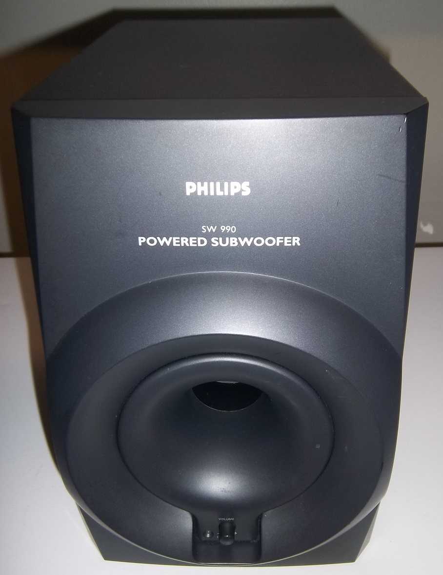 Used good working condition Subwoofer  Philips SW990 Subwoofer subs woofers subwoofers speakers sound audio frequency bass volume